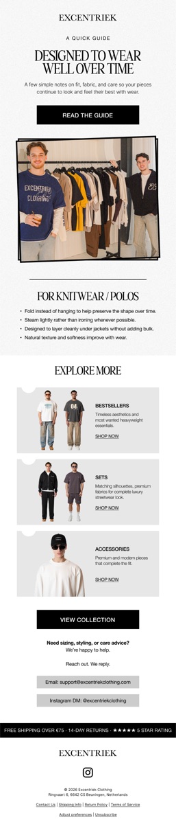 Excentriek post-purchase